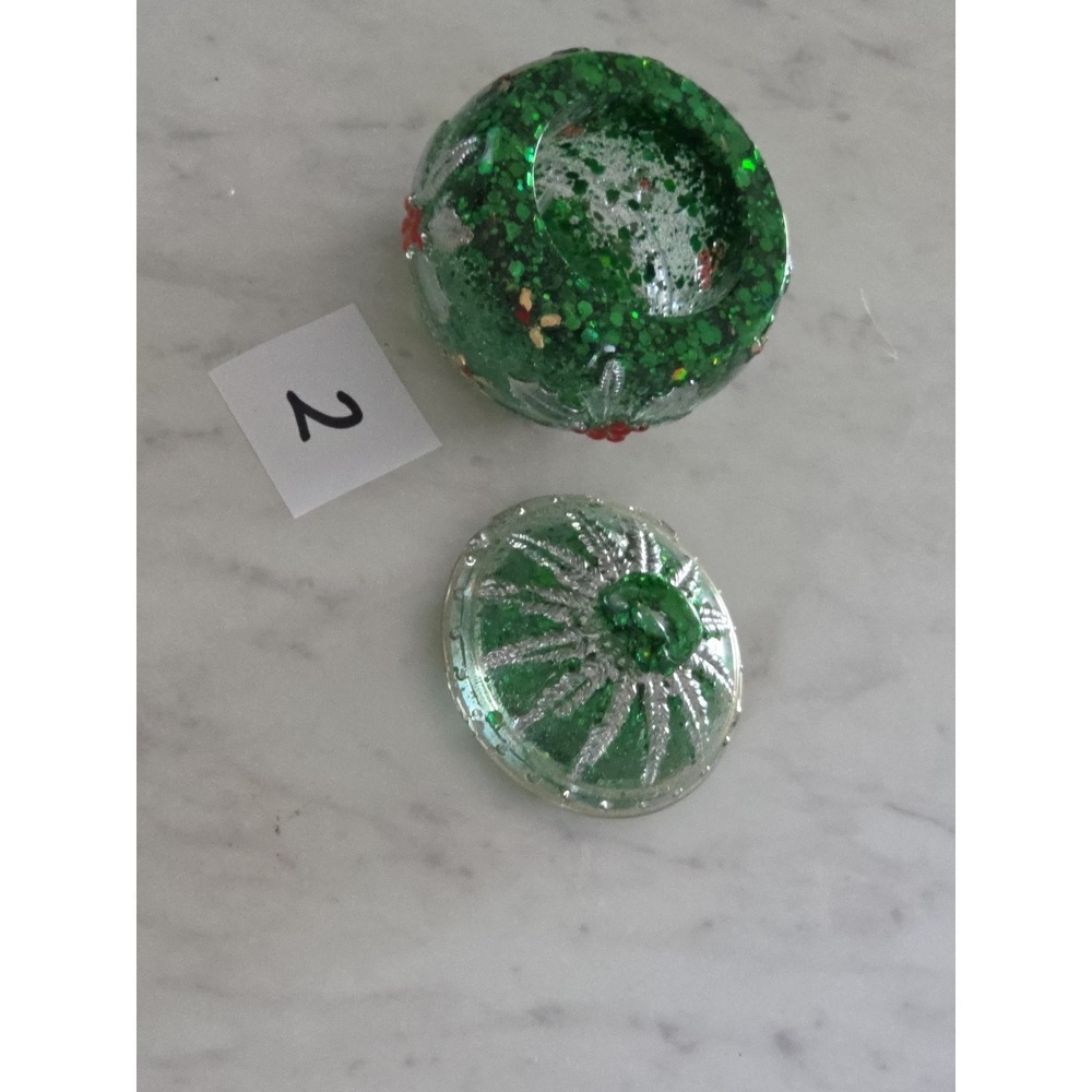Handmade Resin Christmas Ball Storage Jar - Picture 6 of 8